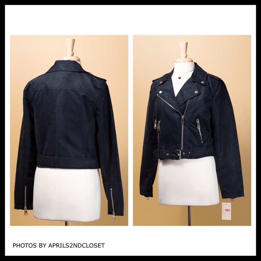 LEVI’S MOTO JACKET VEGAN SUEDE BOMBER A3C - Picture 3 of 8